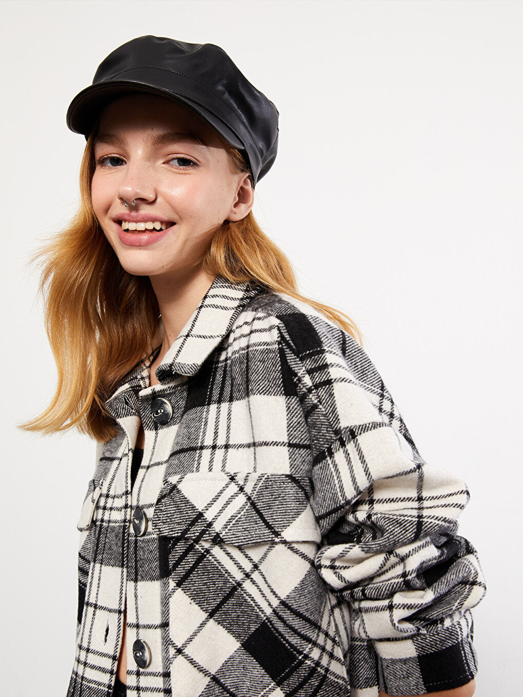 Plaid Long Sleeve Flannel Oversize Women's Lumberjack Shirt Jacket