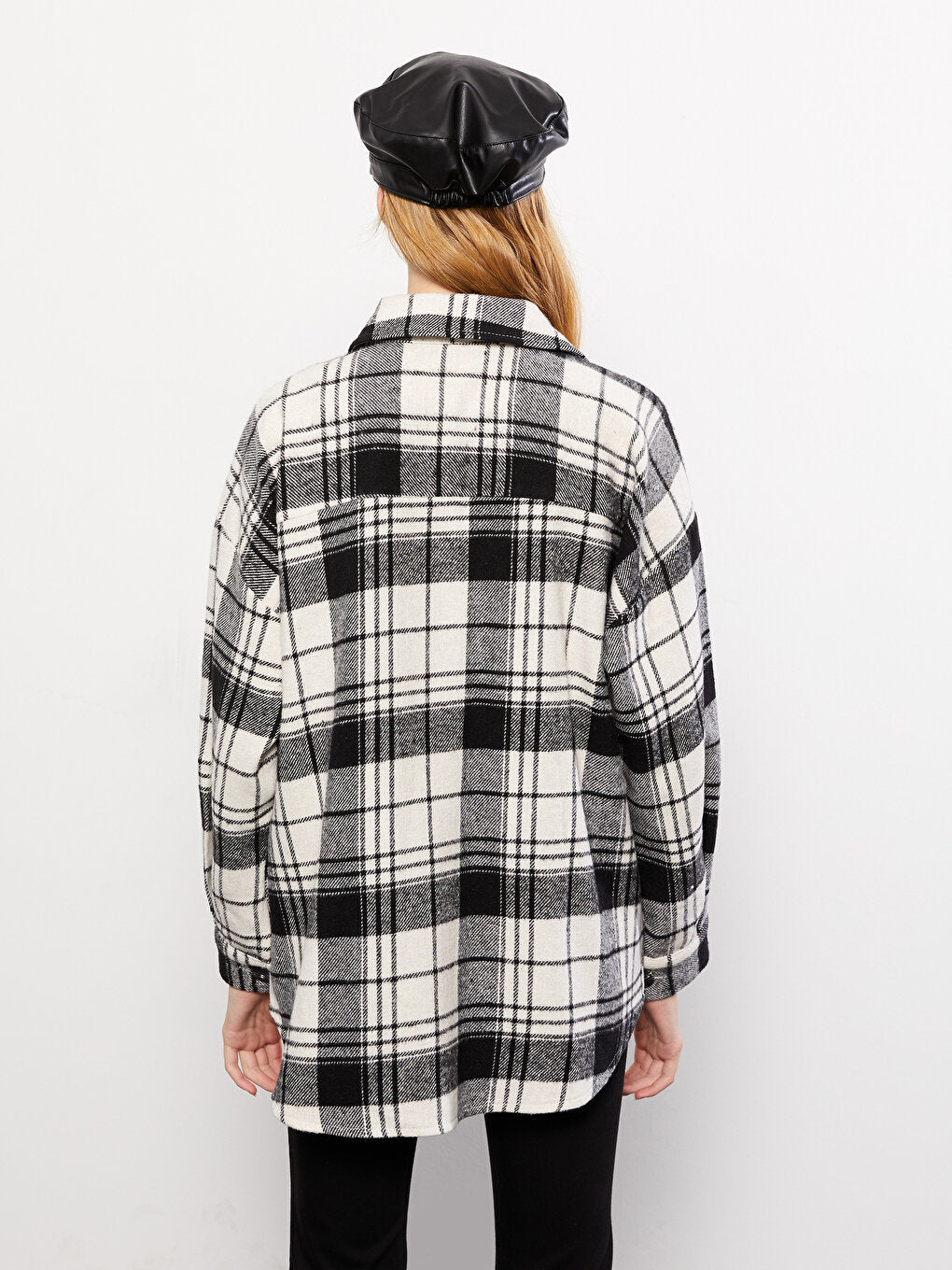 Plaid Long Sleeve Flannel Oversize Women's Lumberjack Shirt Jacket