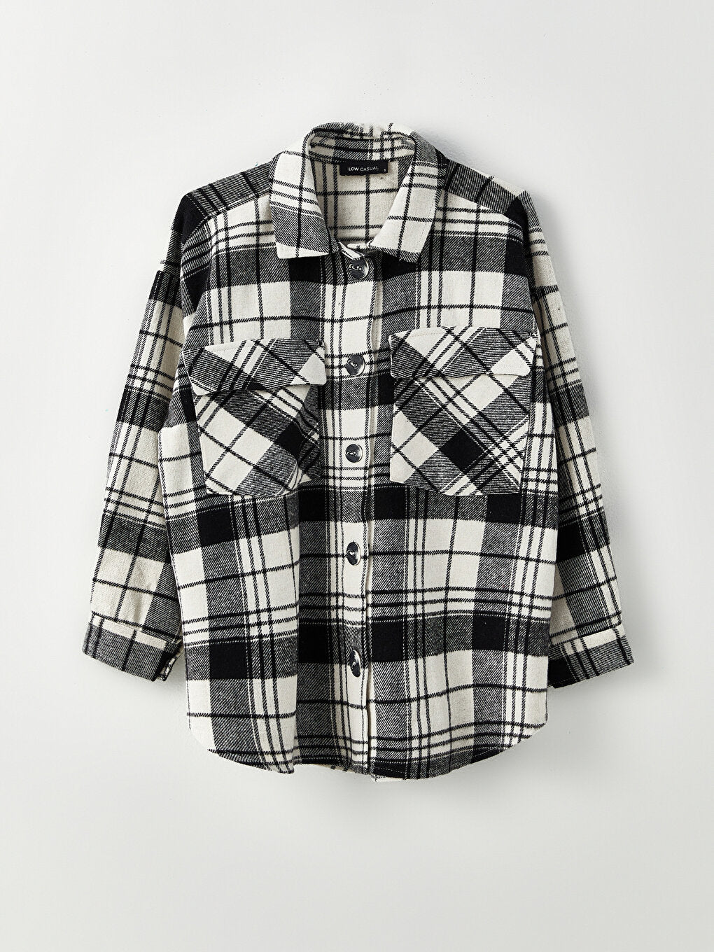 Plaid Long Sleeve Flannel Oversize Women's Lumberjack Shirt Jacket