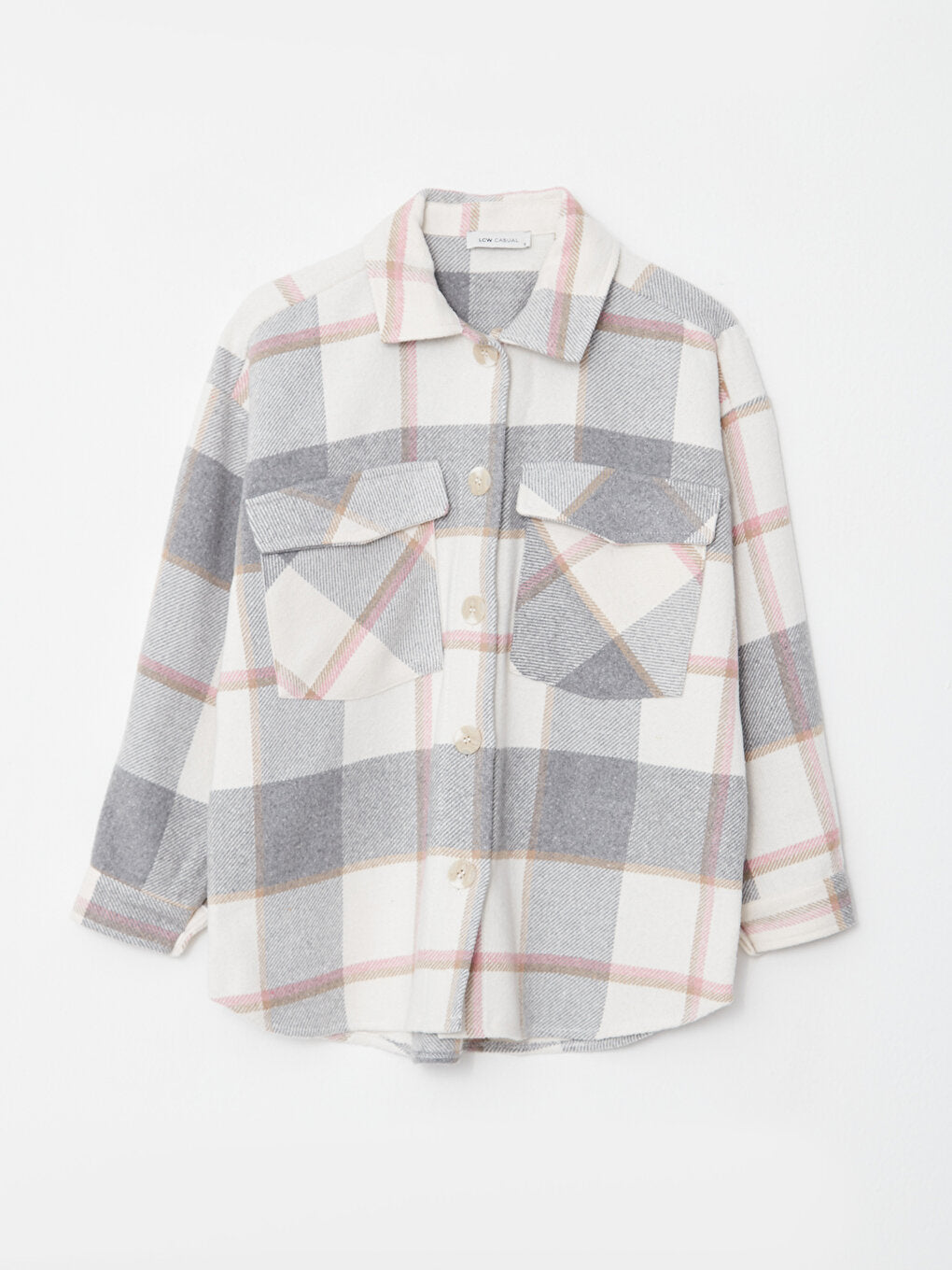 Plaid Long Sleeve Flannel Oversize Women's Lumberjack Shirt Jacket