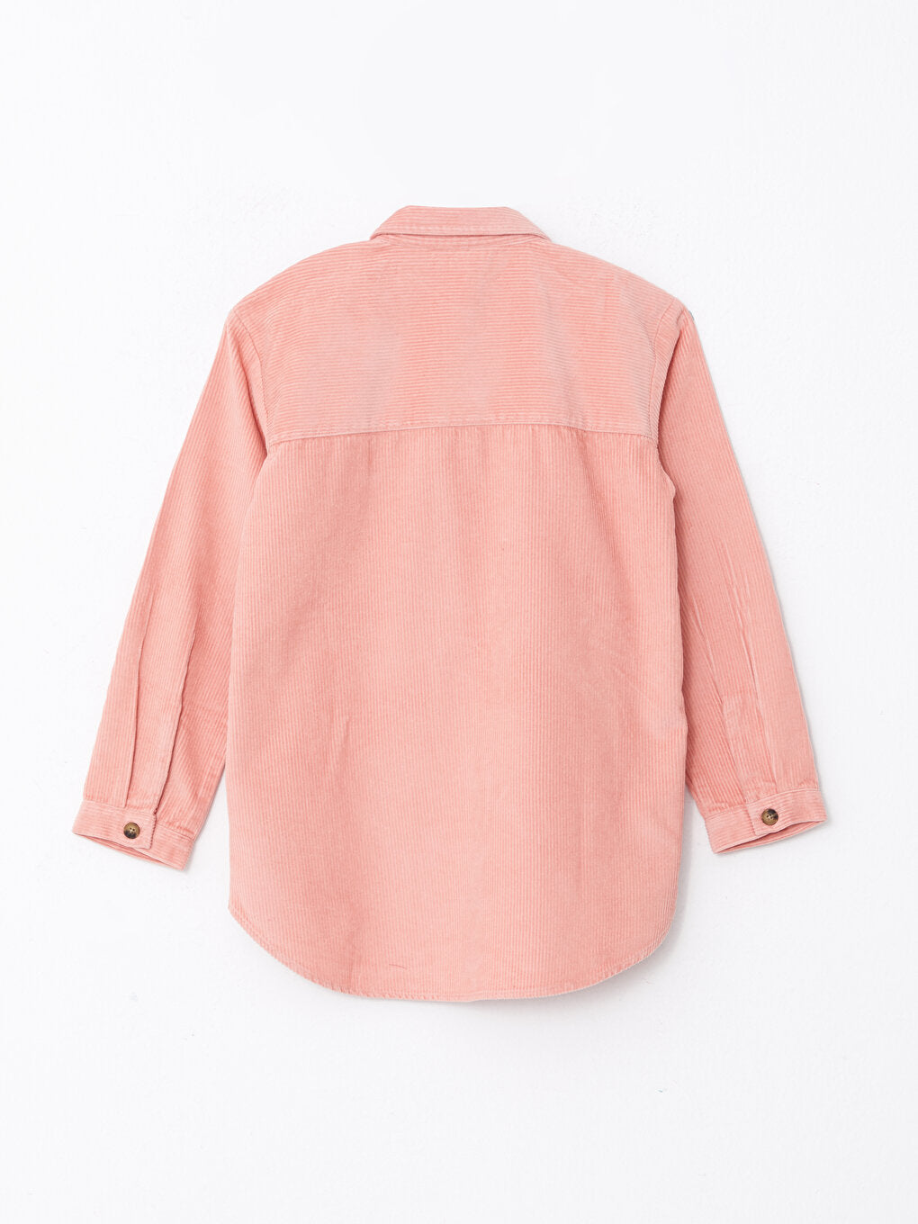 Basic Long Sleeve Velvet Girls' Shirt