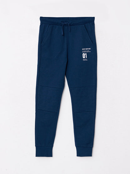 Printed Boys' Jogger Sweatpants with Elastic Waist