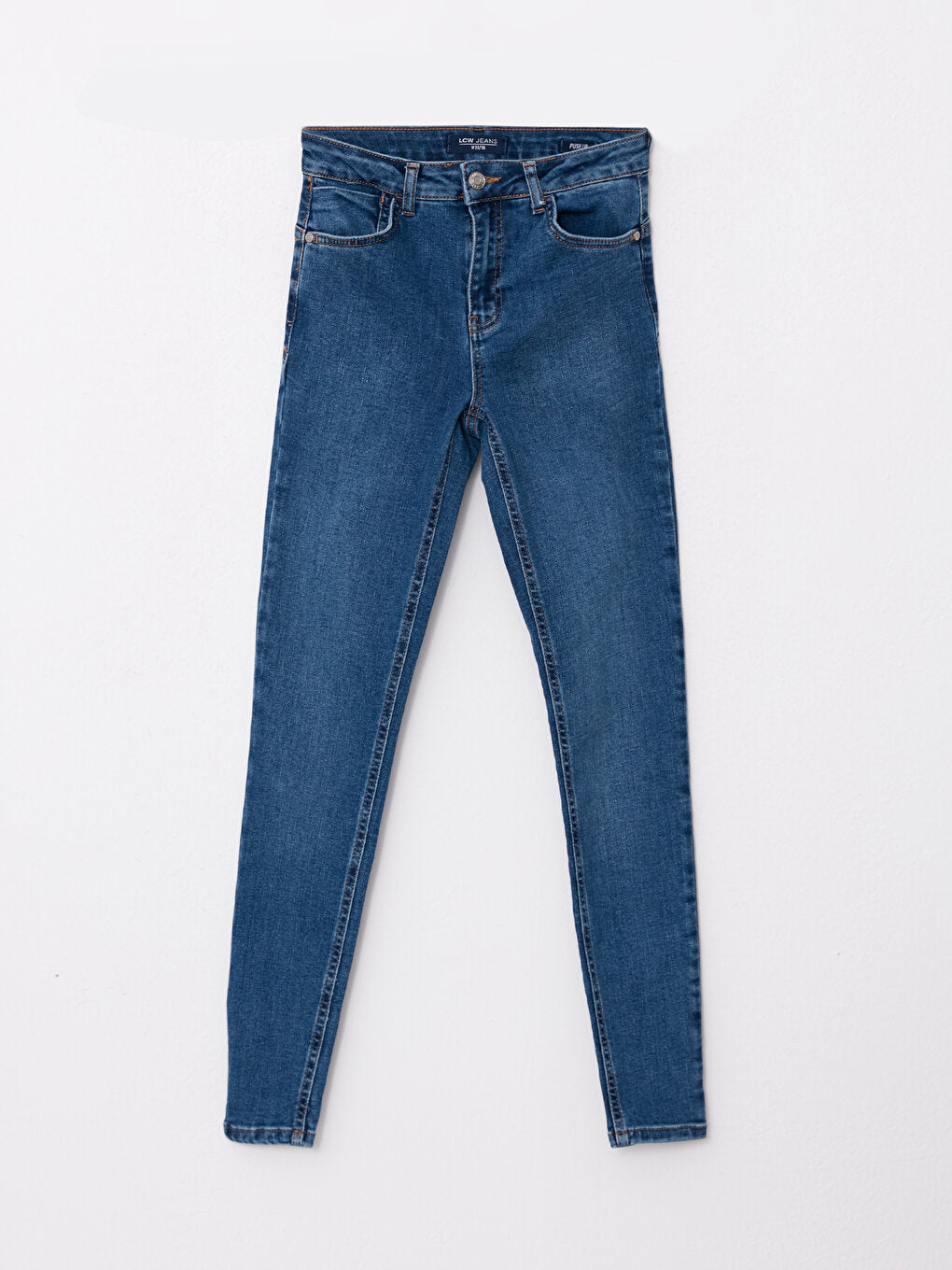 High Waist Skinny Fit Straight Pocket Detailed Women's Rodeo Jean Trousers