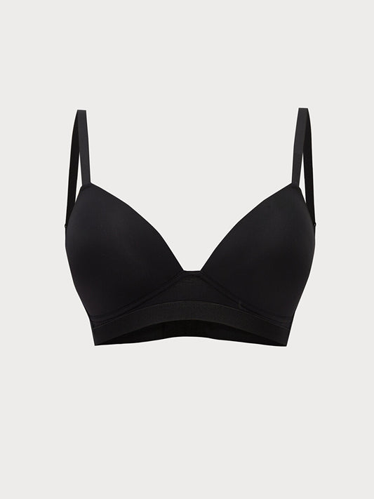 Non-wired, unpadded bra