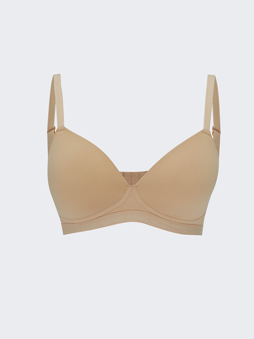 Non-wired, unpadded bra