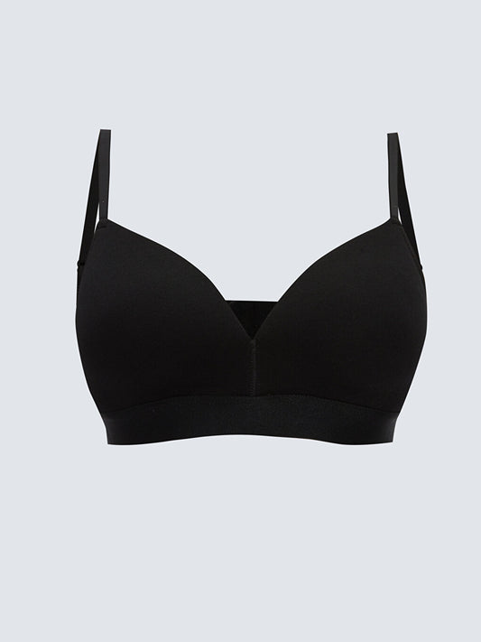 Non-wired, unpadded plain bra