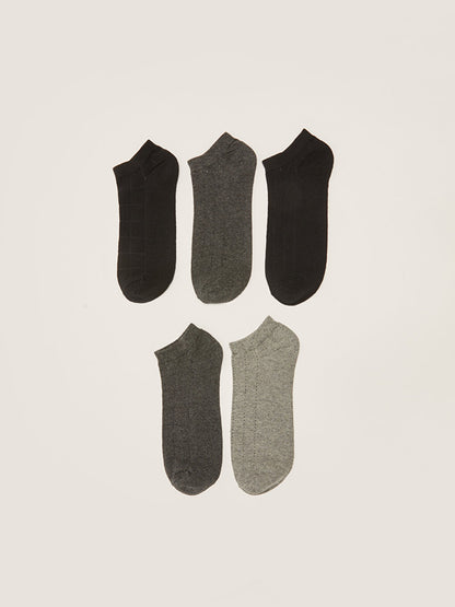 Patterned Men's Booties Socks 5-pack