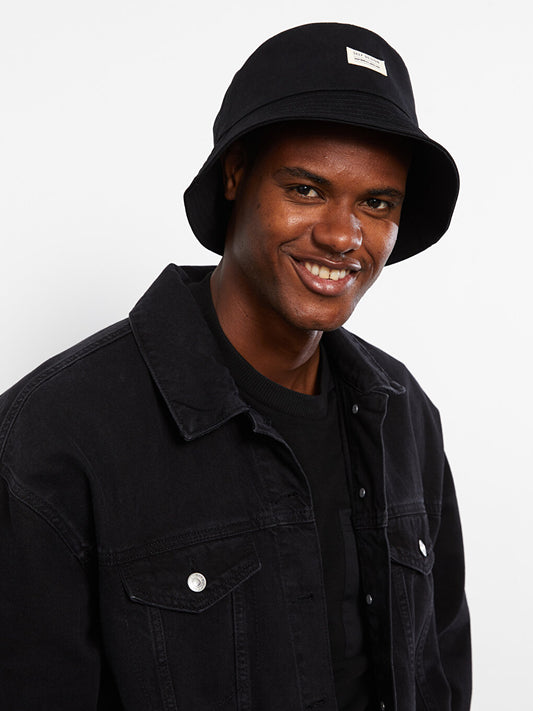 Label Printed Men's Gabardine Outdoor Bucket Hat