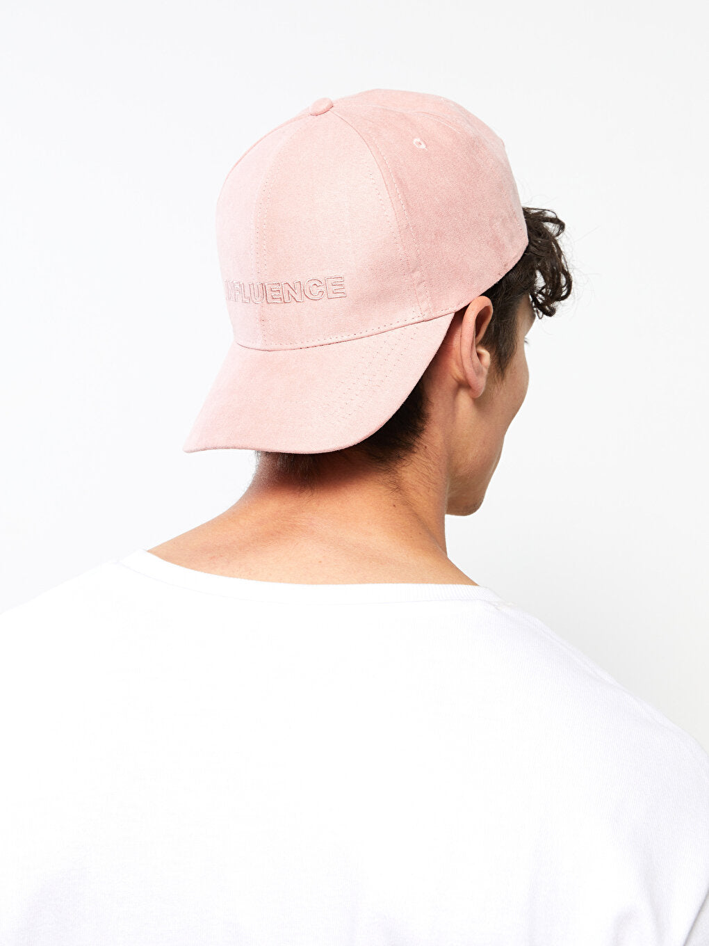 Men's Suede Cap Hat with Text Embroidery