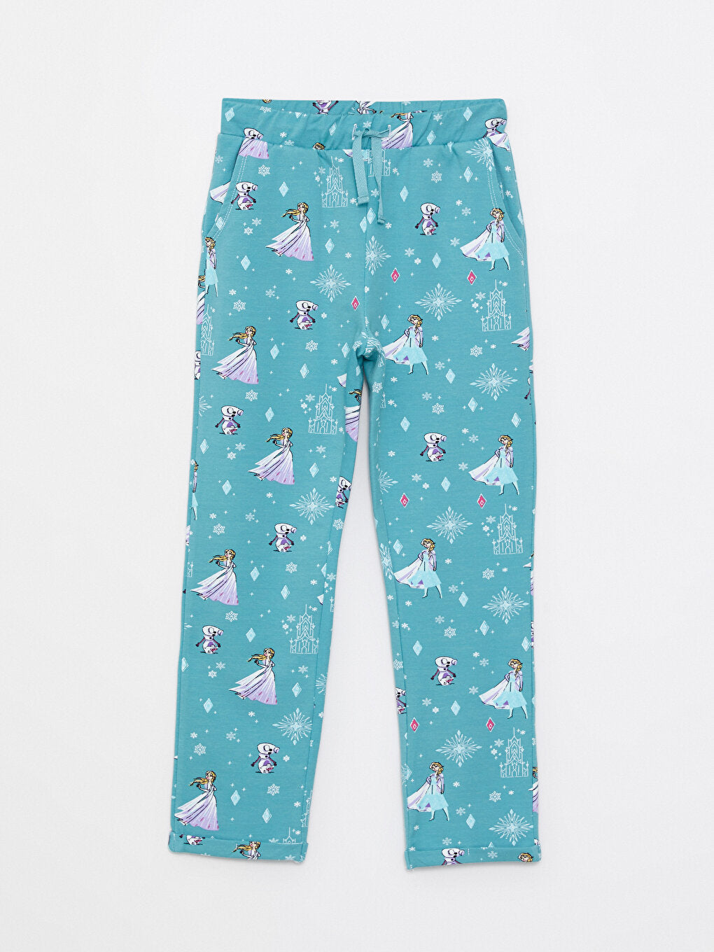 Elsa Printed Girls' Sweatpants with Elastic Waist