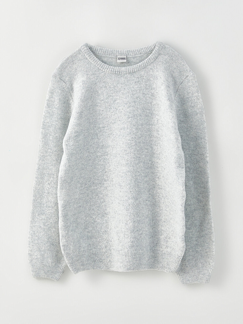 Crew Neck Basic Long Sleeve Girl's Knitwear Sweater