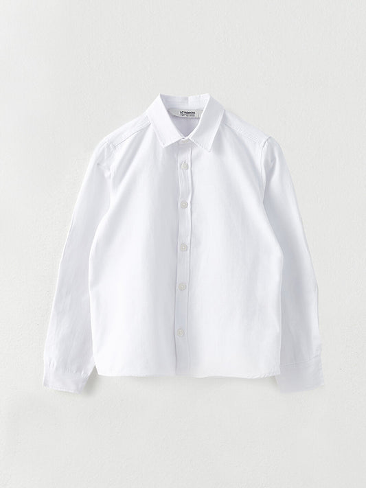 Basic Long Sleeve Poplin Boy's Shirt and Bow Tie