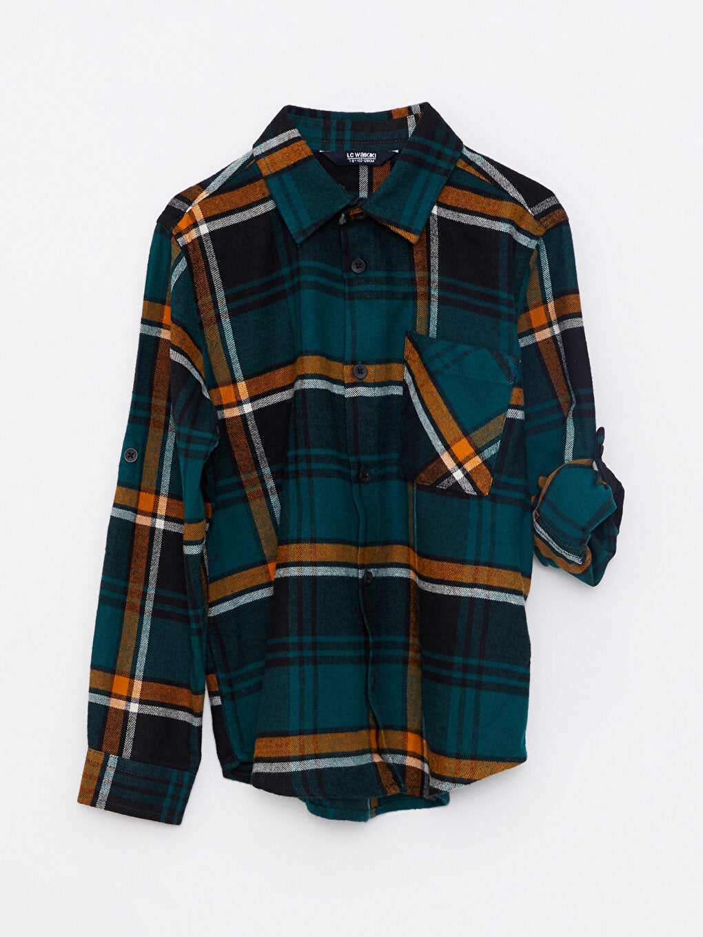 Plaid Gabardine Long Sleeve Boys' Shirt