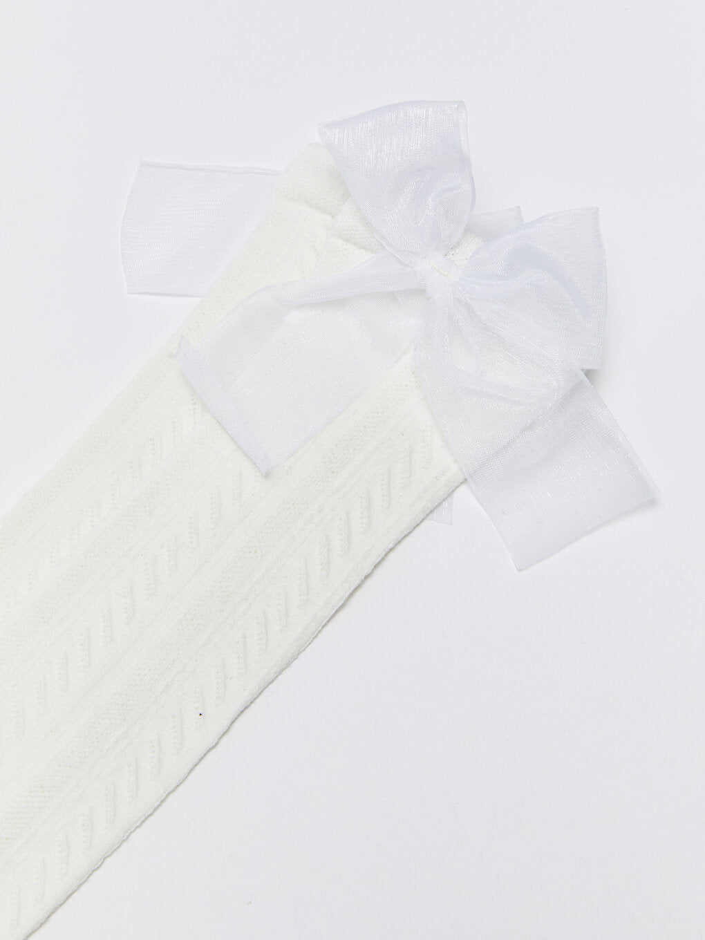 Girls' Knee-Cuff Socks with Bow Detail