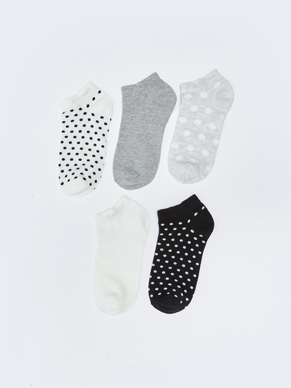 Polka Dot Girl's Booties Socks 5-pack