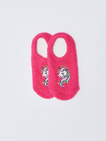 Embroidered Girl's Home Socks