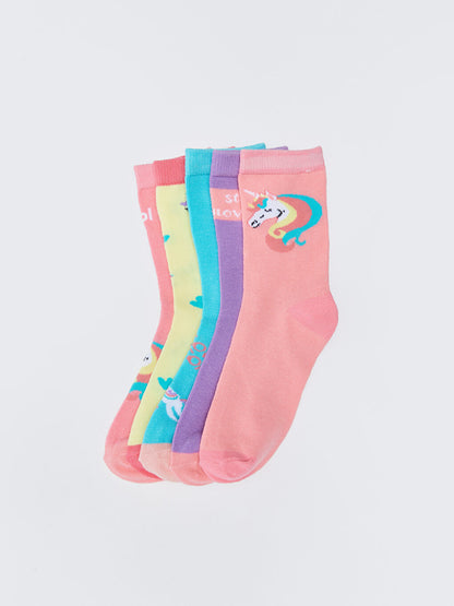 Patterned Girl's Socks 5-pack