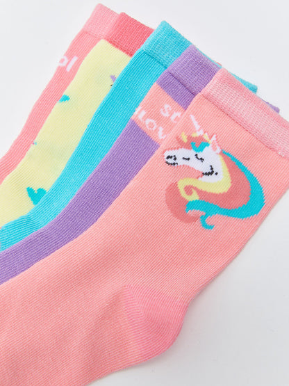 Patterned Girl's Socks 5-pack