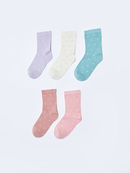 Patterned Girl's Socks 5-pack