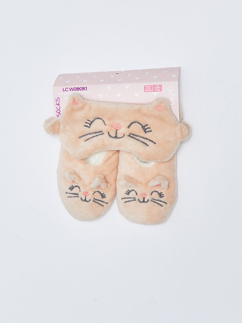 Embroidered Girl's Home Socks and Sleeping Band