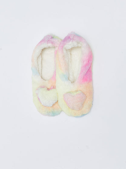 Patterned Plush Girl's Home Socks