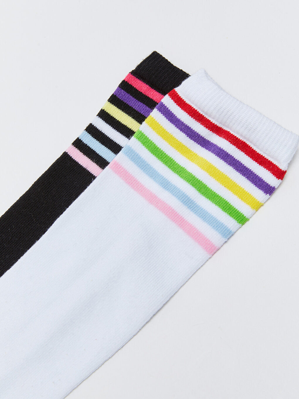 Striped Girl's Knee Socks 2-pack