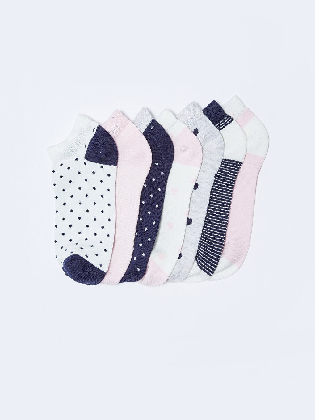 Patterned Girl's Booties Socks 7-pack