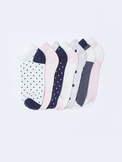 Patterned Girl's Booties Socks 7-pack