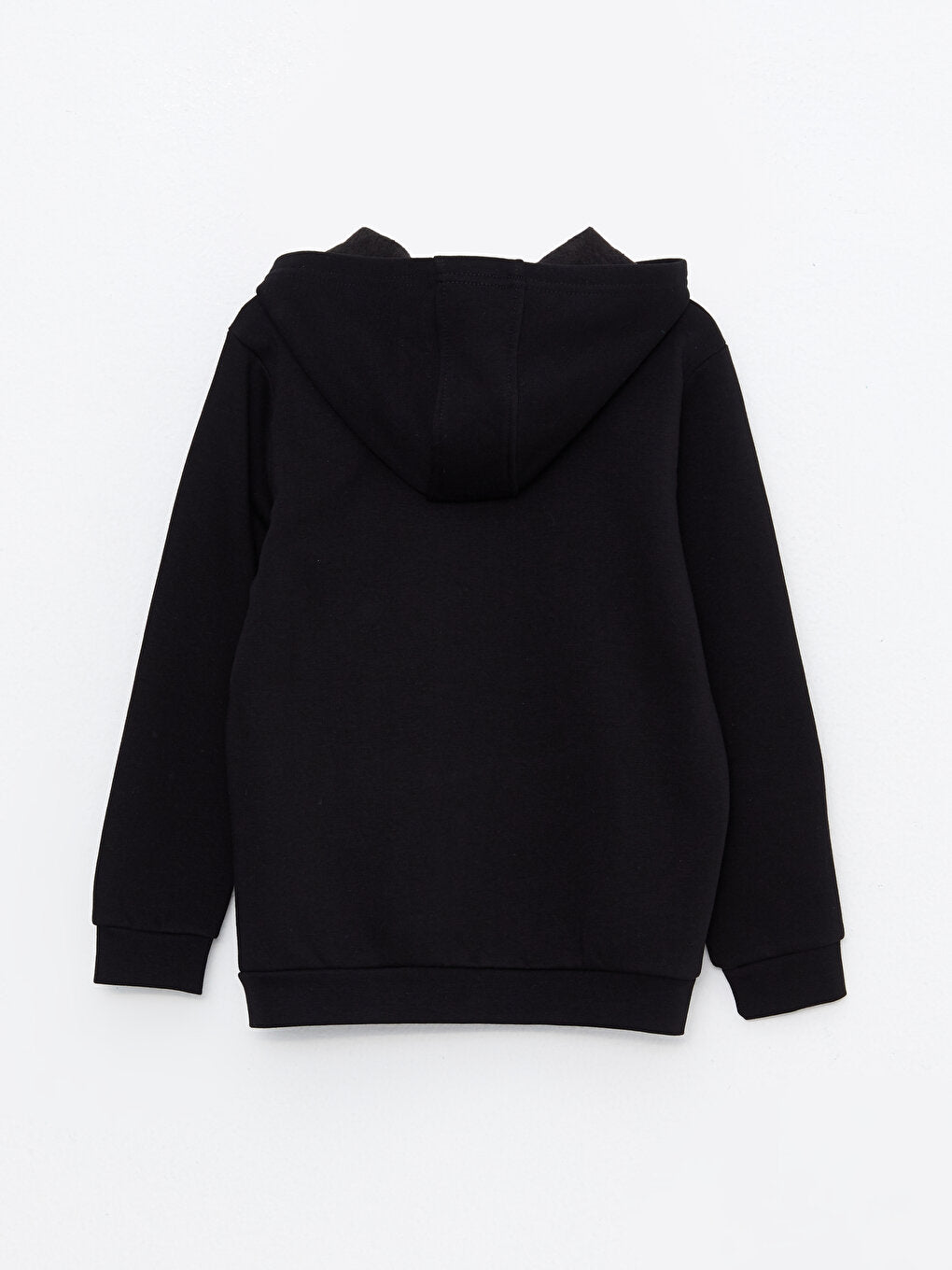 Hooded Basic Long Sleeve Boy's Zipper Sweatshirt