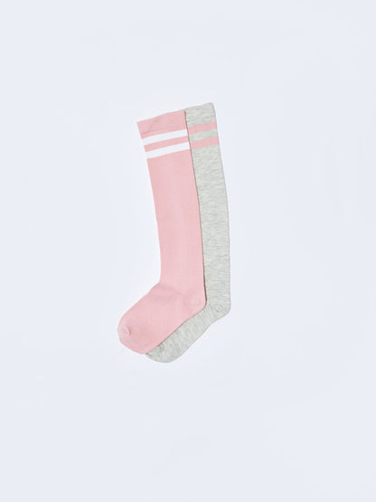 Striped Girl's Knee Socks 2-pack