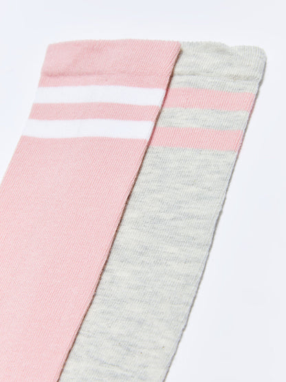 Striped Girl's Knee Socks 2-pack