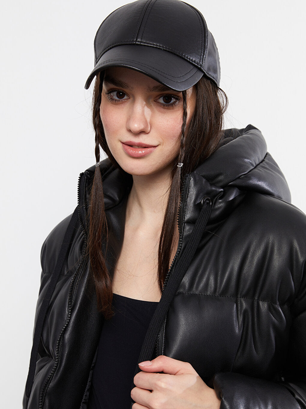 Women's Hooded Plain Puffer Coat