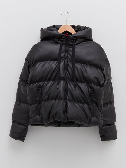 Women's Hooded Plain Puffer Coat