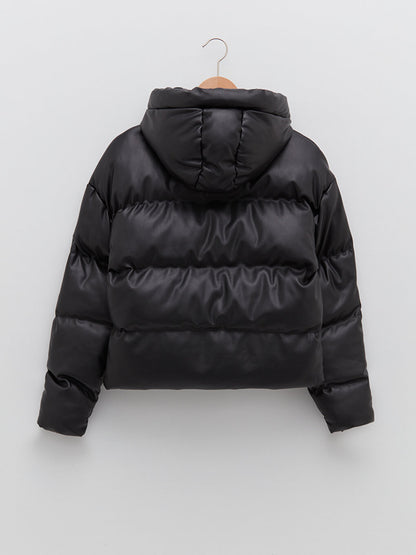 Women's Hooded Plain Puffer Coat