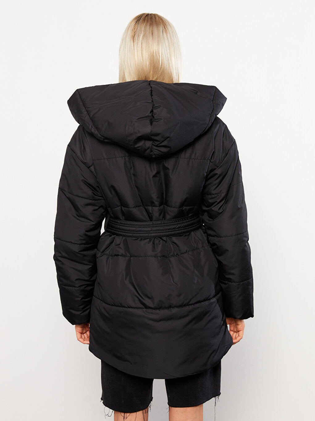 Women's Hooded Plain Puffer Coat