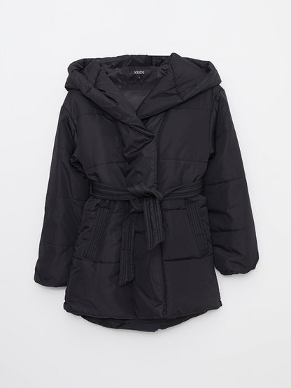 Women's Hooded Plain Puffer Coat