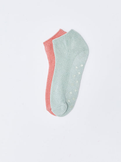 Plain Velvet Women's Home Socks 2 Pack