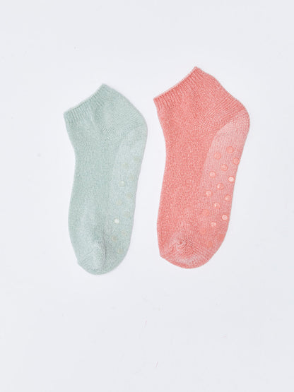 Plain Velvet Women's Home Socks 2 Pack