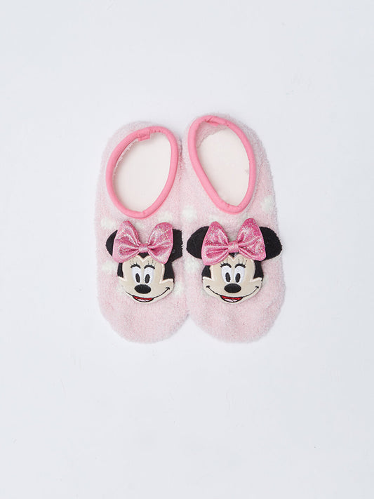 Minnie Mouse Embroidered Girl's Home Socks