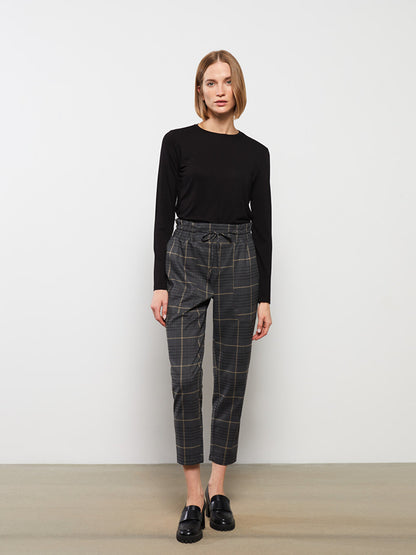 Standard Fit Plaid Women's Trousers