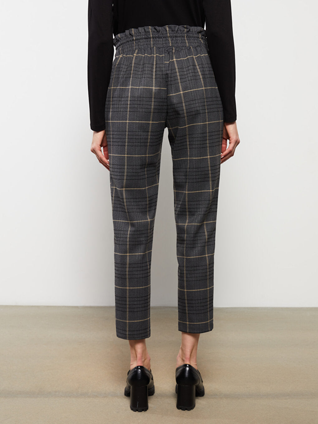 Standard Fit Plaid Women's Trousers