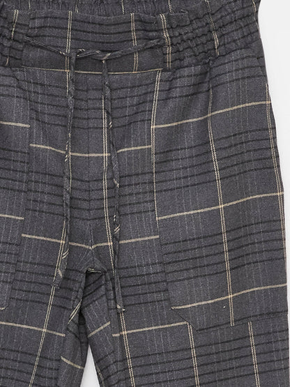 Standard Fit Plaid Women's Trousers