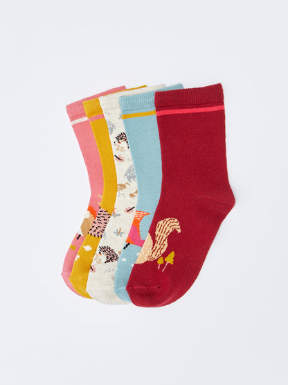 Patterned Girl's Socks 5-pack