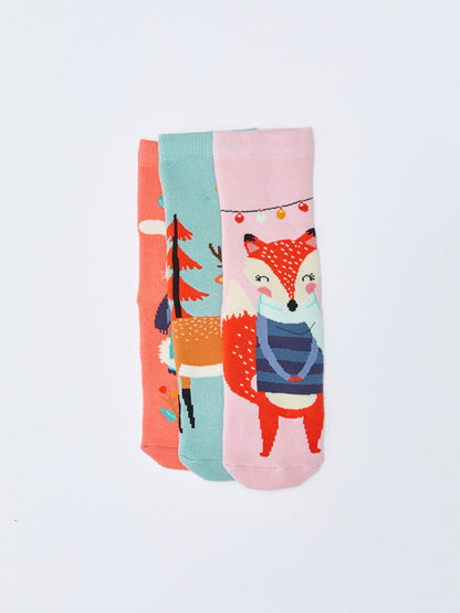 Patterned Girl's Socks 3-pack