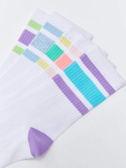 Color Blocked Girl's Socks 5 Pack