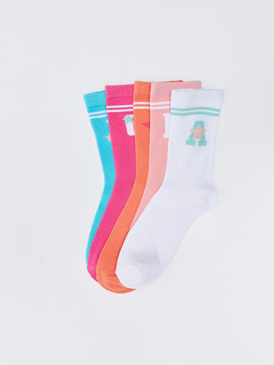 Patterned Girl's Socks 5-pack