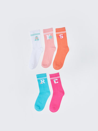 Patterned Girl's Socks 5-pack