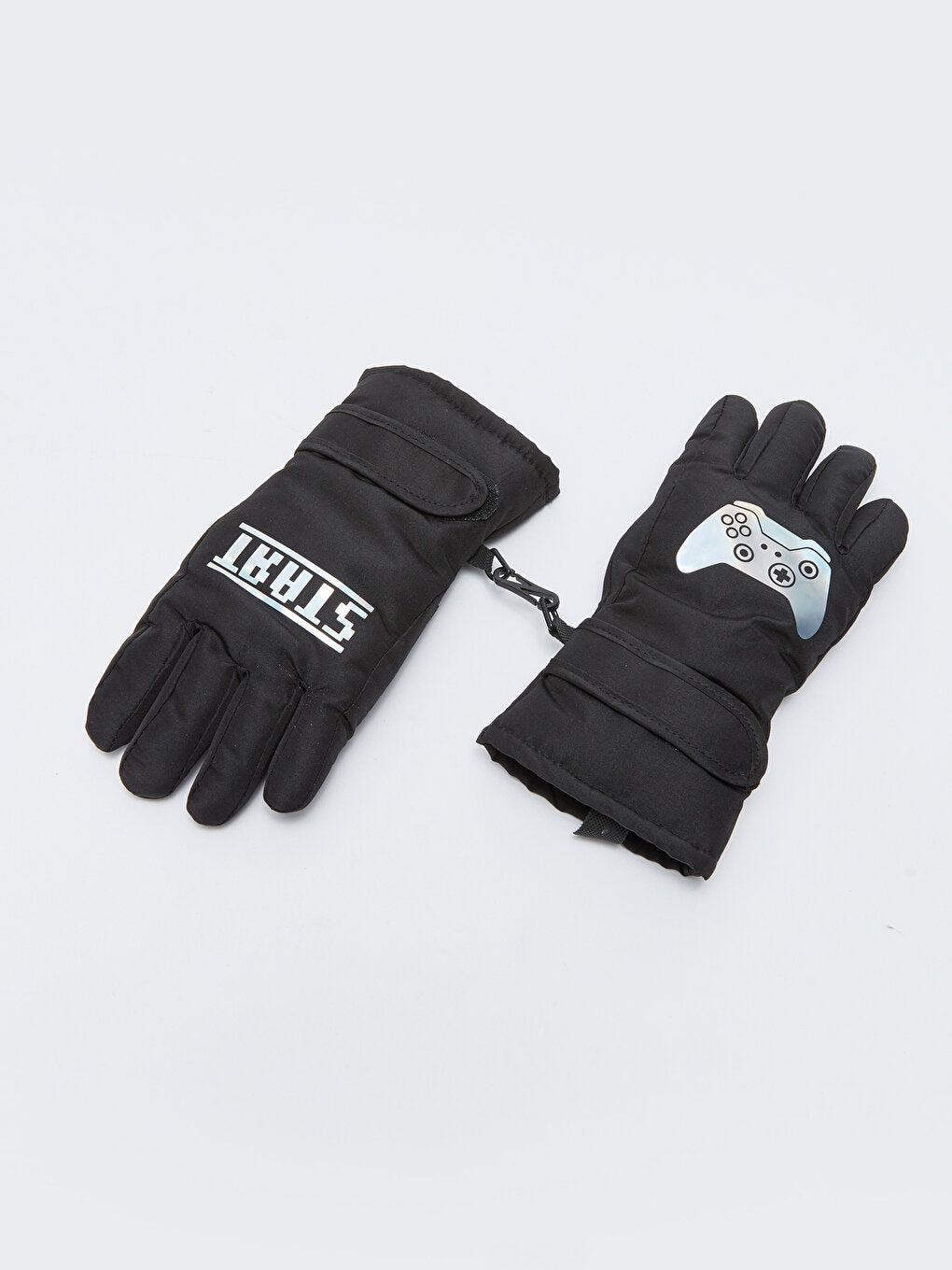 Text Printed Boy's Gloves