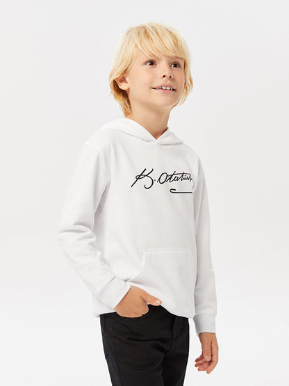 Ataturk Signature Printed Boy Hoodie