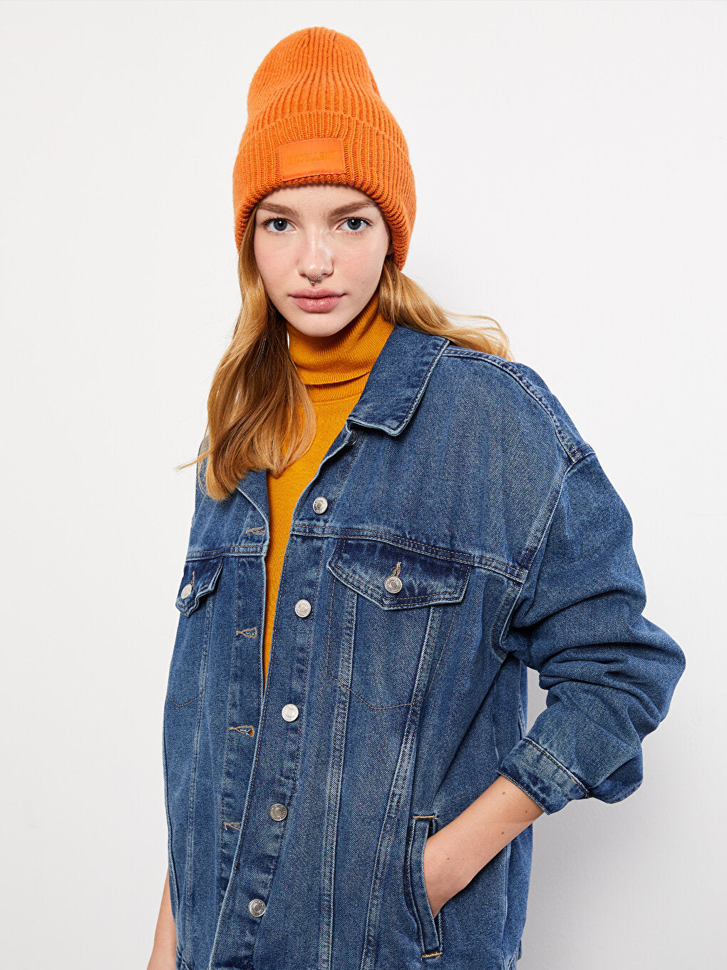 Shirt Collar Plain Long Sleeve Women's Rodeo Jean Jacket